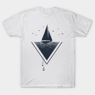 Ship. Geometric Style T-Shirt